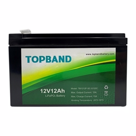 Topband Litium batteri 12volt 12Ah (parallell anslutning)